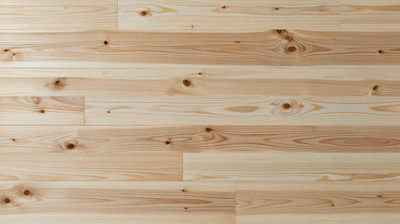 Horizontal light blonde pine hardwood floor planks forming a seamless wooden surface