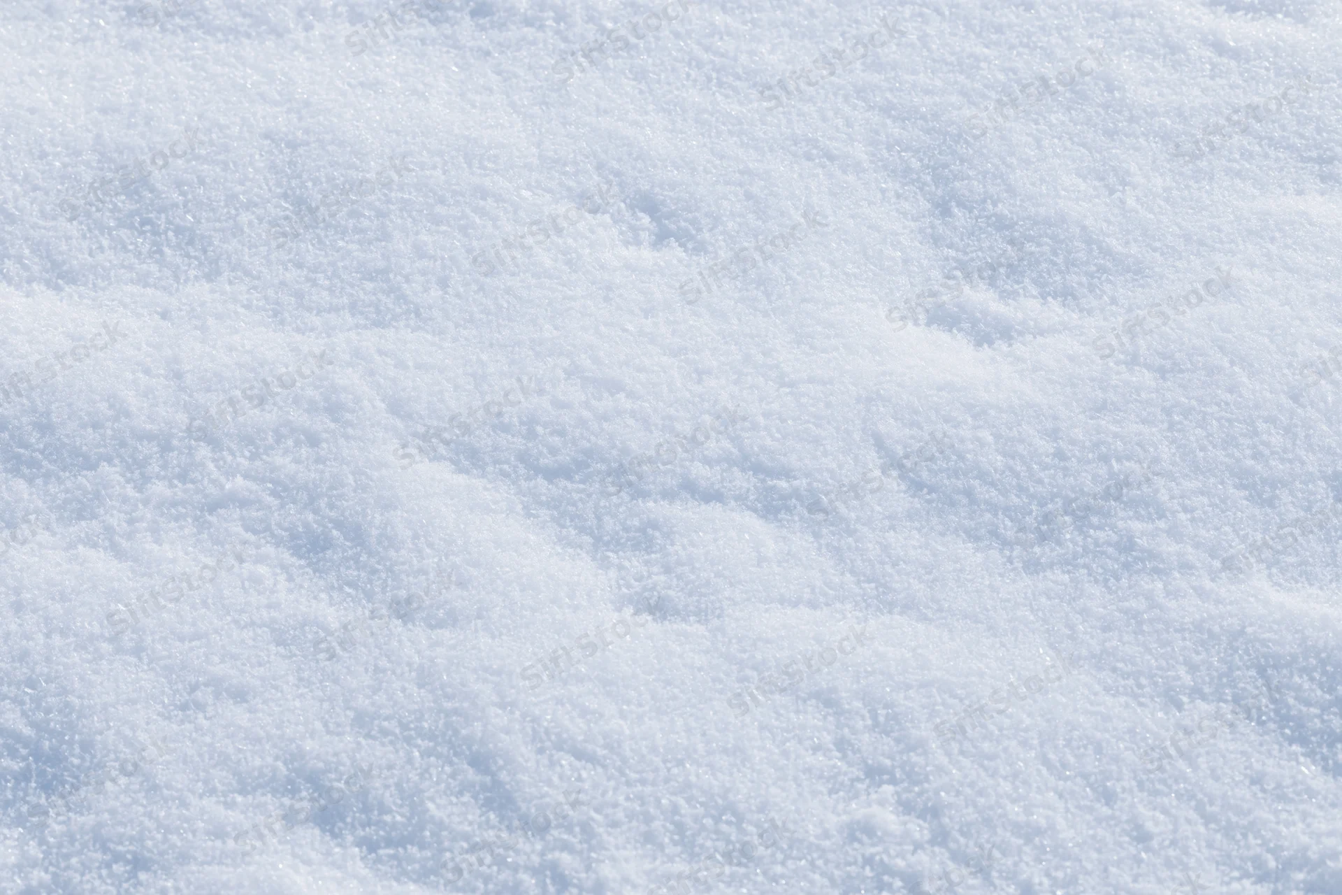 Closeup of fresh undisturbed snow covering the ground