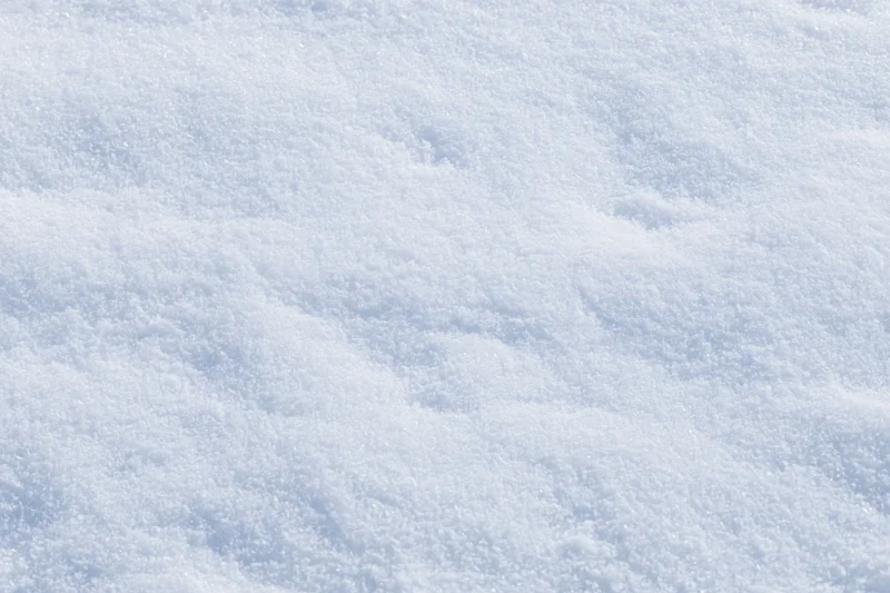 Closeup of fresh undisturbed snow covering the ground