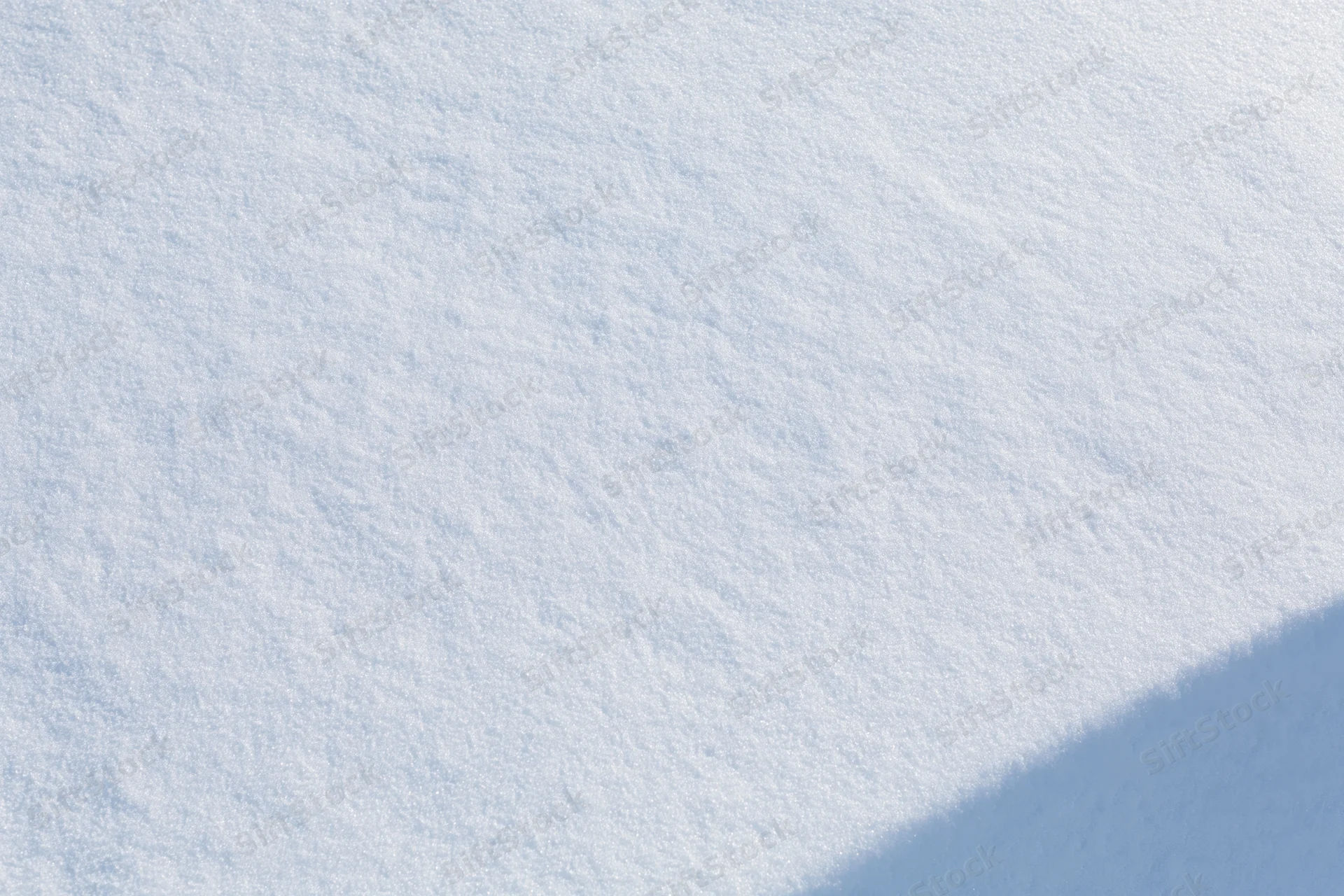 Undisturbed snow surface filling the frame with soft shadow and even texture