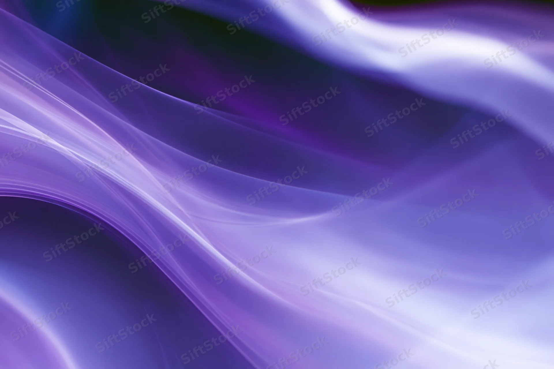 Flowing translucent purple smoke drifting in abstract waves