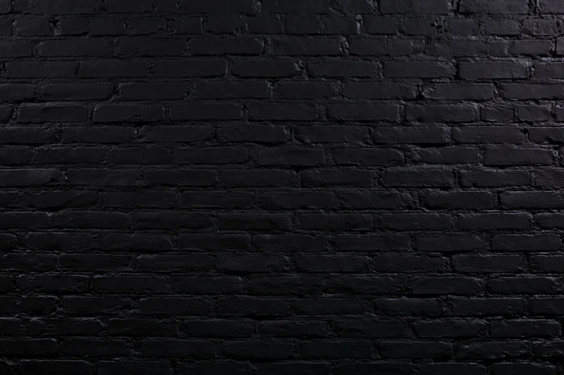 Black painted brick wall filling the frame as a textured background