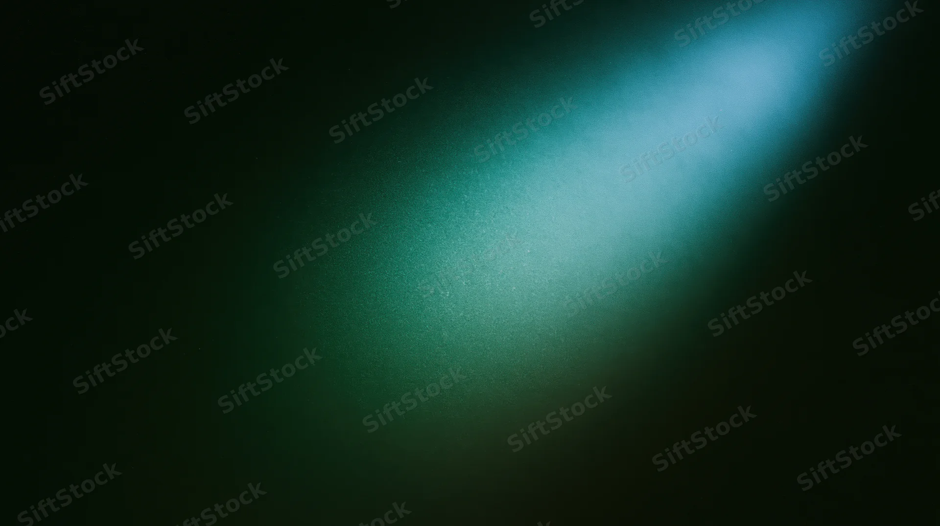 Abstract gradient background with soft green and teal light transitioning into dark shadow