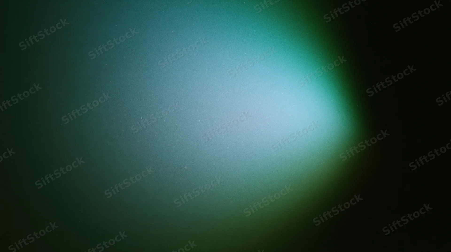 Soft green and teal gradient background with grainy texture and light glow