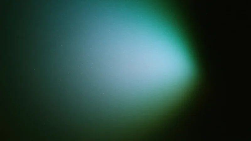 Soft green and teal gradient background with grainy texture and light glow