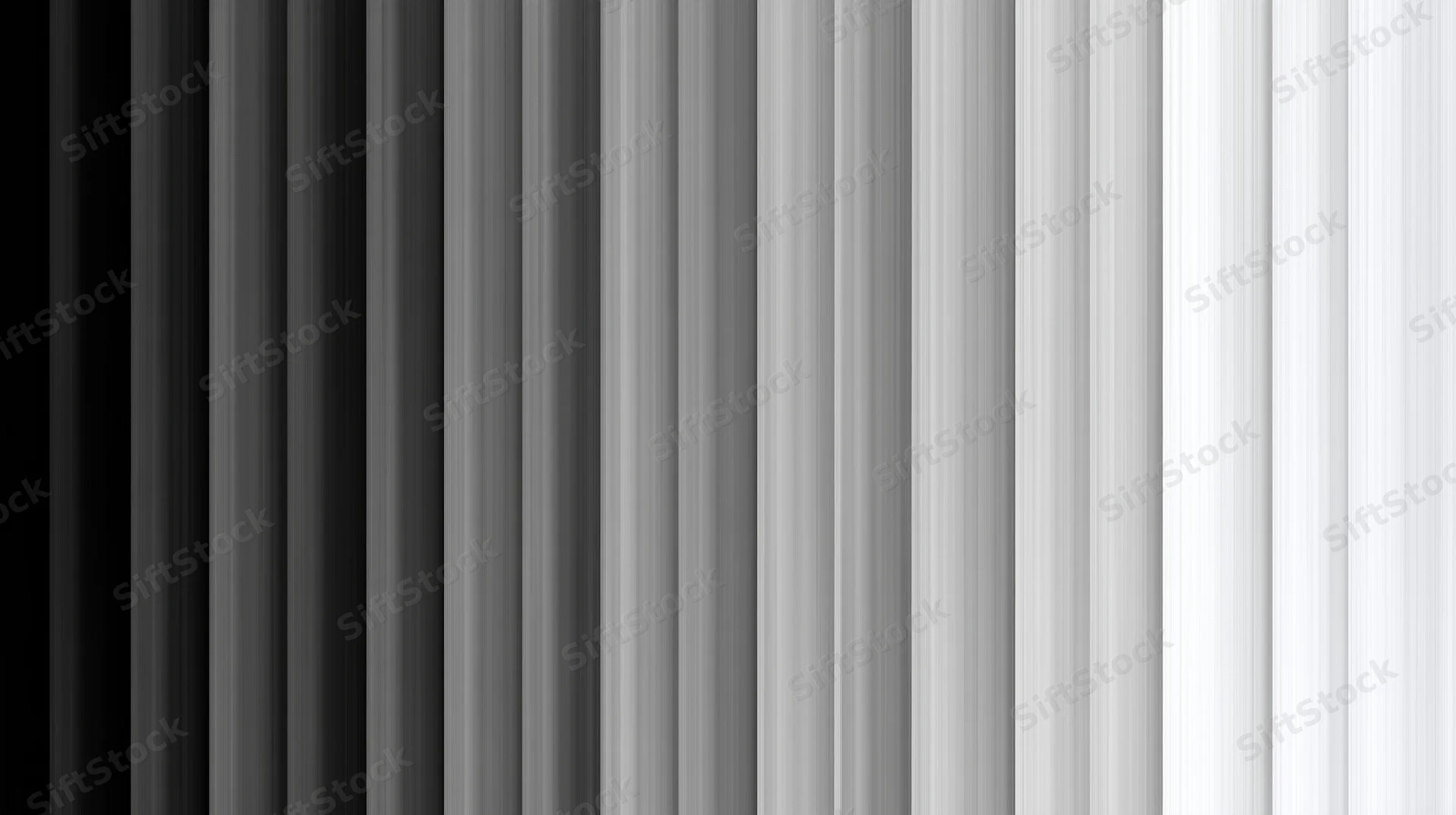 Vertical grayscale stripes transitioning from black to white in a smooth gradient pattern