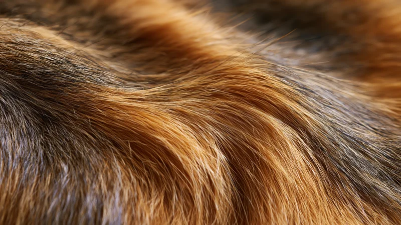 Extreme close-up of animal fur texture filling the frame