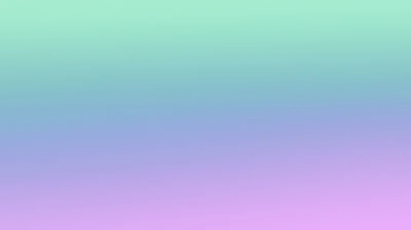 Smooth gradient background transitioning from mint green to pink through blue and purple