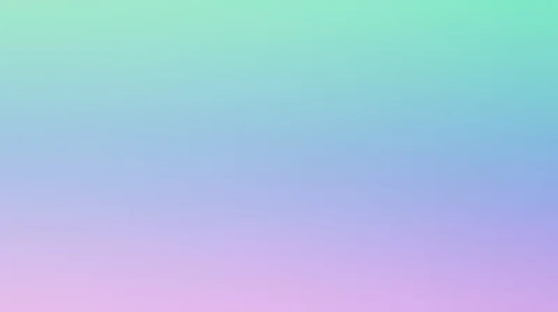 Smooth pastel gradient transitioning from mint green to pink and purple across the frame