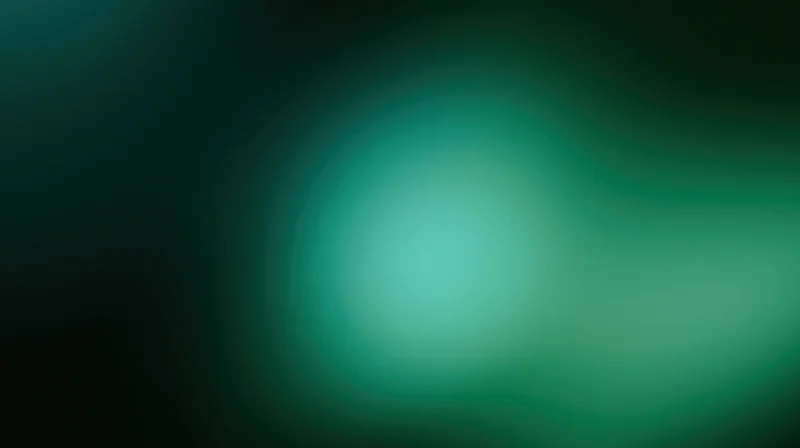Soft green gradient background with light bloom and defocused glow