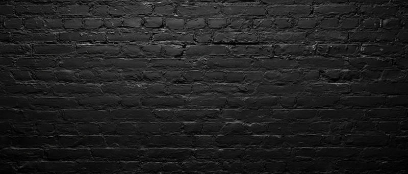 Black-painted brick wall filling the frame as a textured background