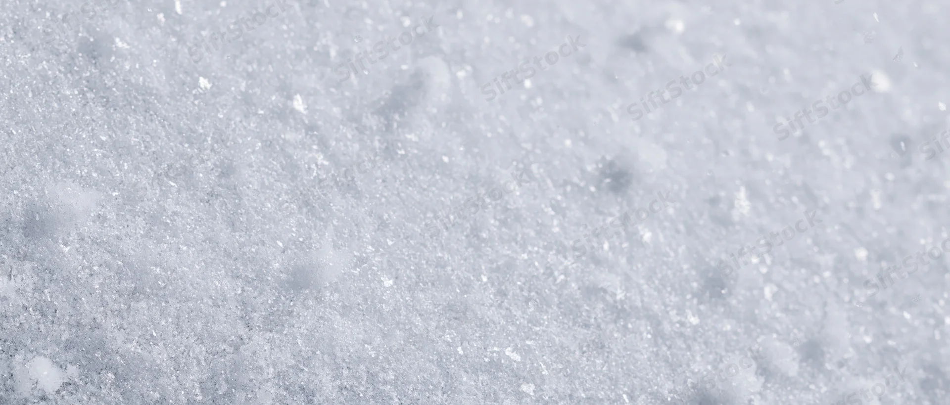 Close-up of falling snowflakes on a snowy surface