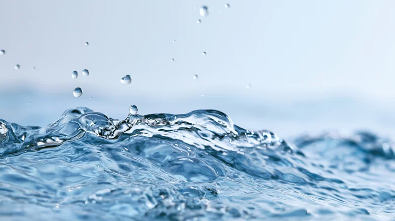 Close-up of water surface mid-splash with droplets and ripples