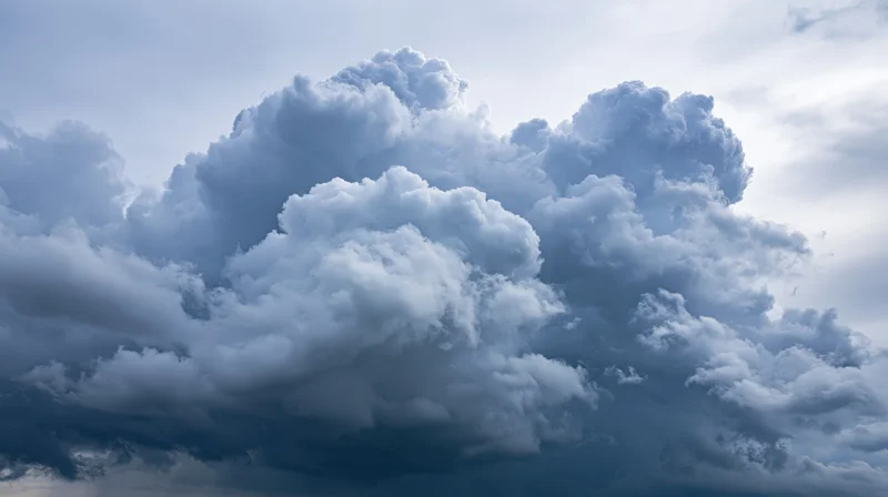 Dramatic storm clouds billowing across the sky