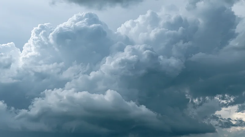 Dramatic storm clouds billowing across the sky