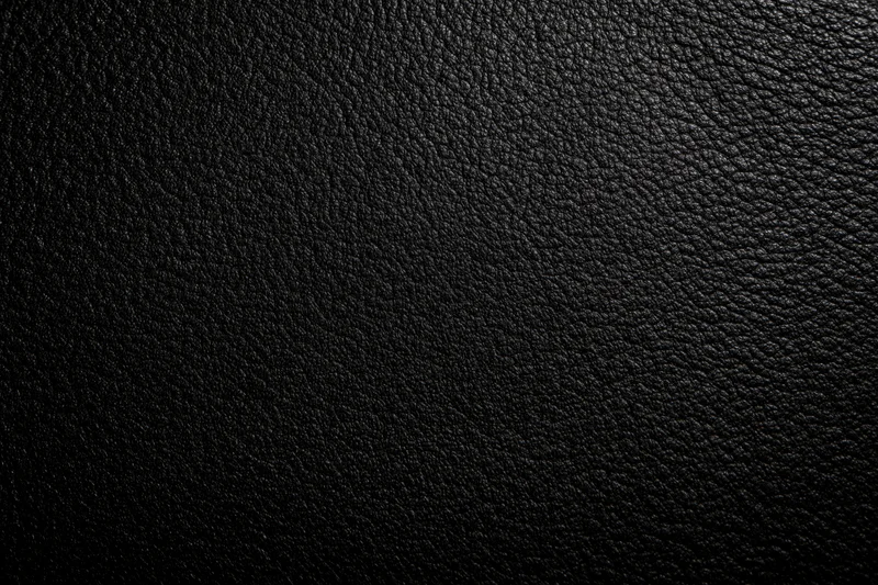 Close-up of black leather surface with visible grain texture filling the frame