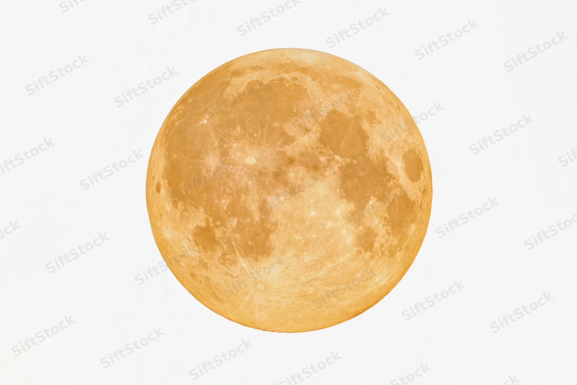 Full moon centered against a plain white background
