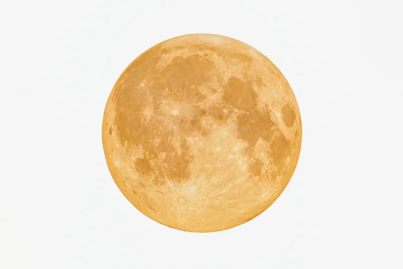 Full moon centered against a plain white background