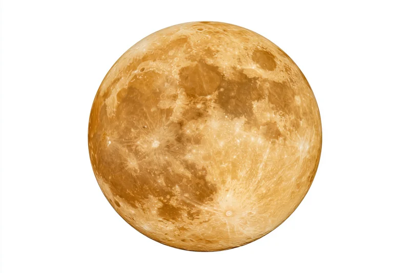 Full moon centered against a plain white background