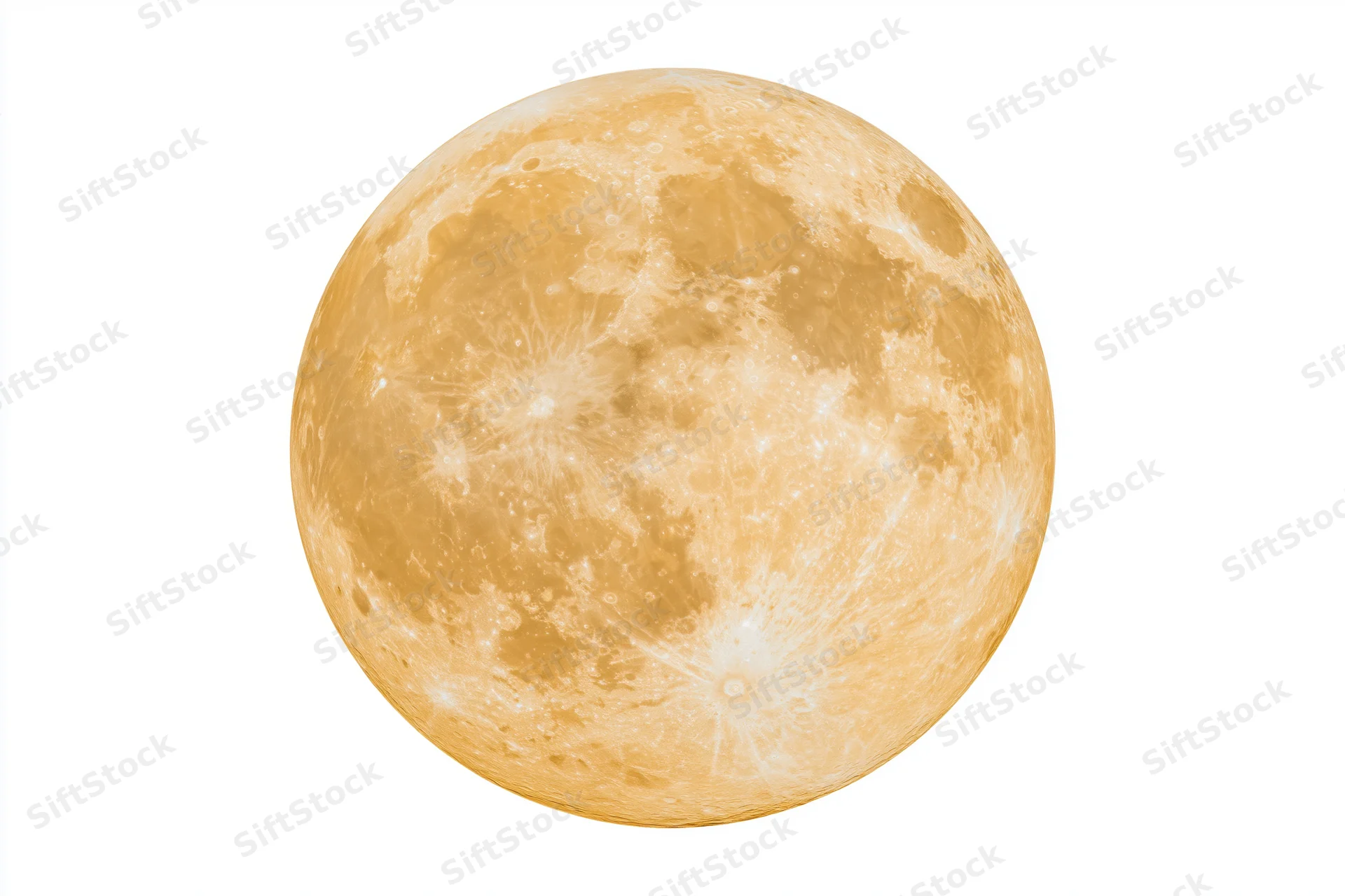Full moon against plain white background