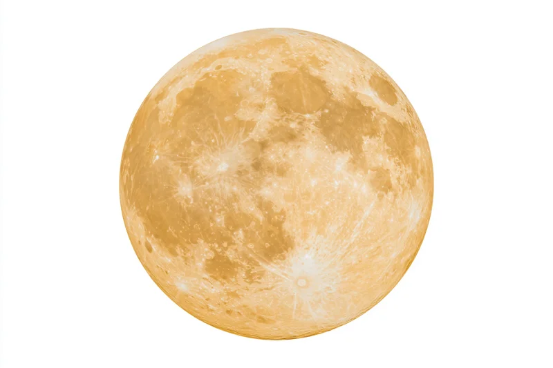 Full moon against plain white background